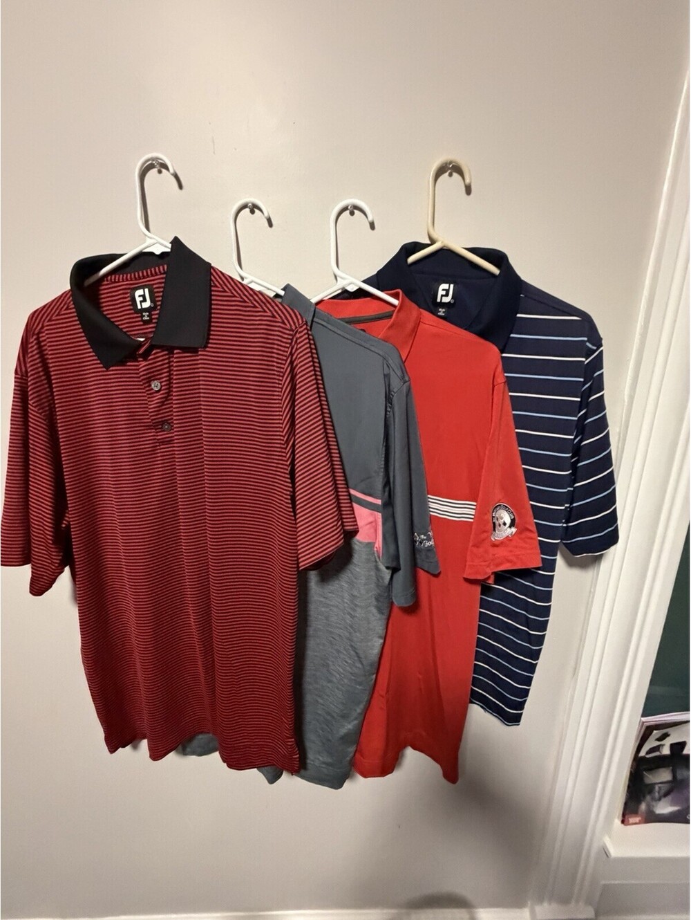 LOT OF 4 FootJoy Golf Polo Mens Size L Golf Shirts Performance FJ